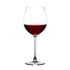 A glass of wine on a transparent background. png file. Generative AI