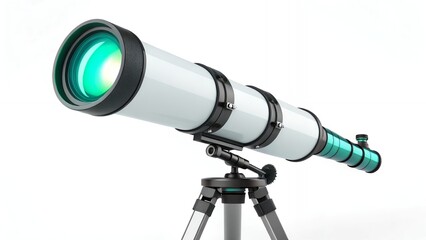 Modern Telescope on Tripod, Ready for Stargazing and Astronomical Observation.