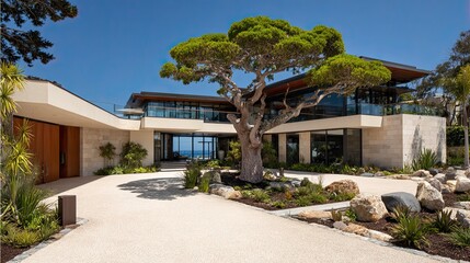 Fototapeta premium Modern luxury home exterior design
