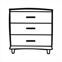 chest of drawers isolated