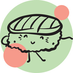 Sushi food ink Japanese cuisine	
