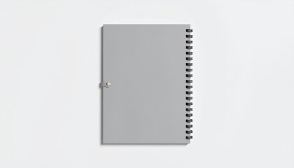 Blank Gray Spiral Bound Notebook