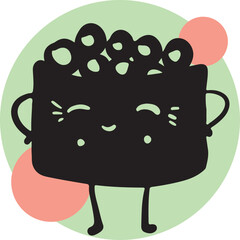 Cute sushi character japanese cuisine	