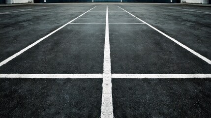 Parking lot lines overhead view