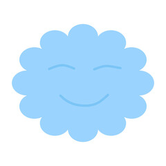 blue cloud icon on white background