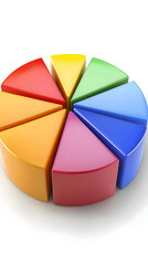 Colorful 3d Pie Chart Illustration