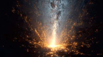 Galactic Majesty: A mesmerizing descent into the vastness of a galaxy, where streams of cosmic energy converge in a dazzling display of celestial beauty.