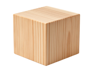 children's eco toys for toddlers, wooden cube isolated on a white background, the development of fine motor skills and thinking in children