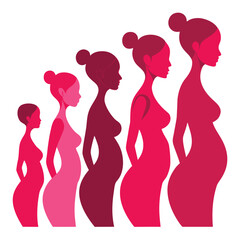 Five stylized silhouette figures in dynamic poses