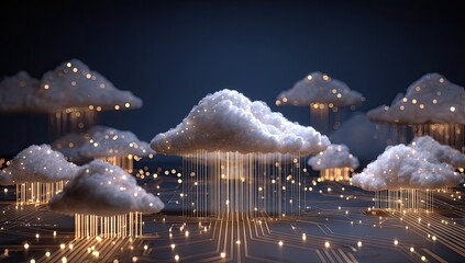 Abstract cloud computing concept