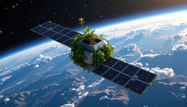 Green Data Satellite with Plantbased Cooling Tech Space