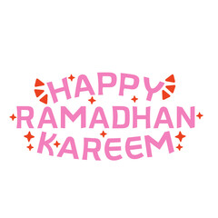 Happy Ramadhan Kareem Typography Vector Design