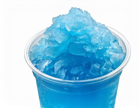 icy blue slush delight a refreshing summer treat isolated on white background