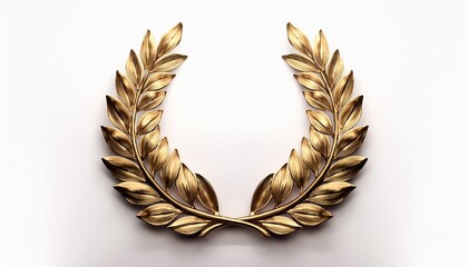 a gold laurel wreath with leaves