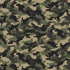 Fototapeta premium Seamless Military Camouflage Vector Pattern – Camo Background Design