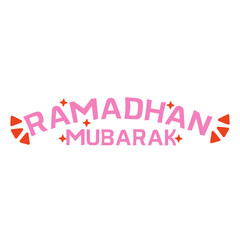Ramadhan Mubarak Typography Vector Design