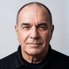 Fototapeta premium Portrait of Adult Man with Neutral Expression