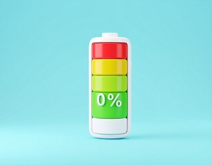 a vertical battery level indicator