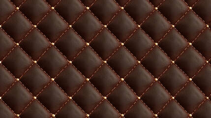 Naklejka premium 茶色のキルティングレザーテクスチャ