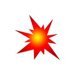Fototapeta premium bomb explosion icon with slight variations