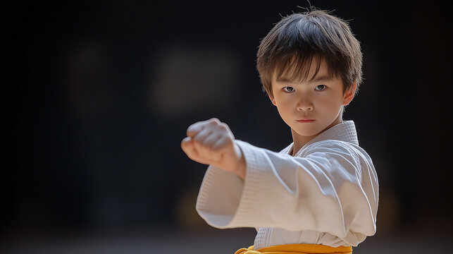 格闘技家　日本人 侍 男の子 空手家 武術家 柔道家 極真空手 型  KARATE JUDO DOUGI NINJA