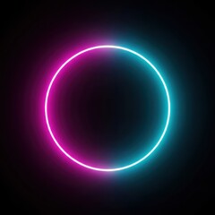 Obraz premium Neon question mark and empty frame on brick wall background