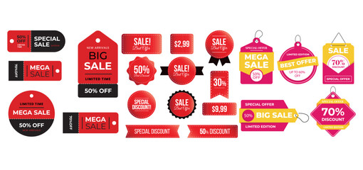 Realistic price tag set