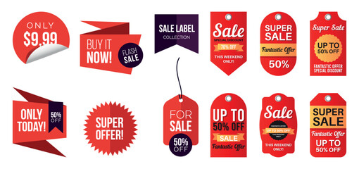 Realistic price tag set