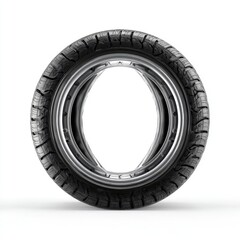 Tire with a hollow rim, top view