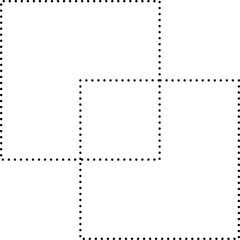 Square dot line shapes. Design elements