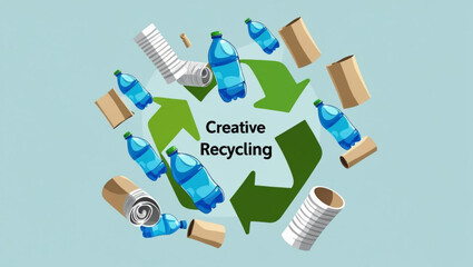 Creative Recycling concept illustration