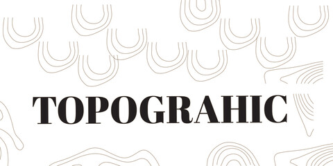 The stylized height of the topographic map contour in lines and contours. The concept of a conditional geography scheme and the terrain path. Vector illustration