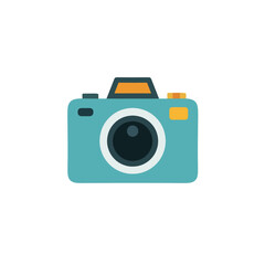 Blue Camera Icon Illustration for Photography and Social Media Concepts
