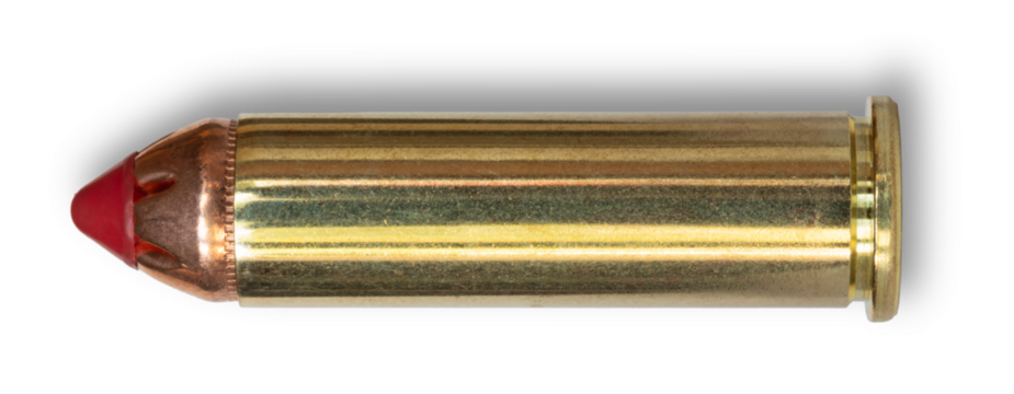 Shadow behind a 357 magnum cartridge