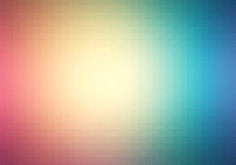 Abstract pixelated gradient background with soft rainbow colors