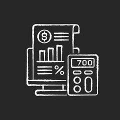 Obraz premium Entrepreneurship chalk white icons set on black background