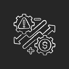 Entrepreneurship chalk white icons set on black background