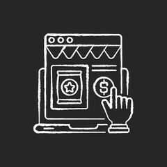 Entrepreneurship chalk white icons set on black background