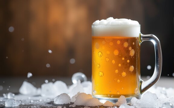 a background image of very cold beer for international beer day greetings. High quality