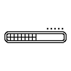 Outline Loading Bar Icon in Simple Minimal Line Style