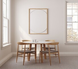 Empty dining room, minimalist style