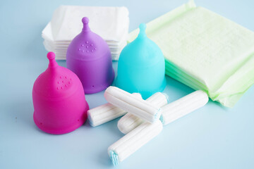 Sanitary hygiene set for woman menstrual period cycle protection.
