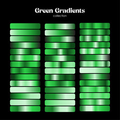 Deep Green Gradient Vector Bars – Natural and Rich Collection