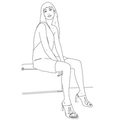 Fashion Sketches of Women – Line Art & Vintage Style Illustrations