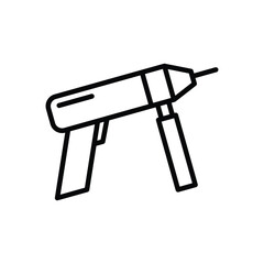 Drill machine electric power tool construction handyman equipment carpenter hole maker repair hardware mechanical device icon vector illustration.