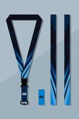 Lanyard design modern style for company in blue Color Combinations