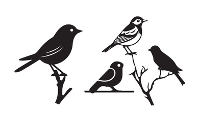 Simple black Birds icon, birds icon silhouette vector illustration eps 10.