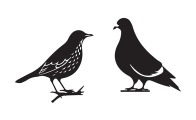 bird silhouette icon,  isolated on white background. Vector illustration eps 10.