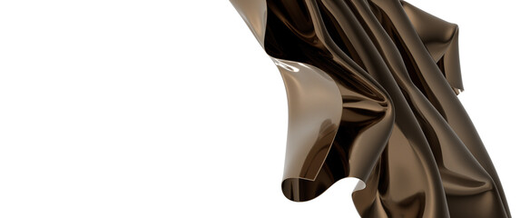 Abstract Brown Fabric Drape