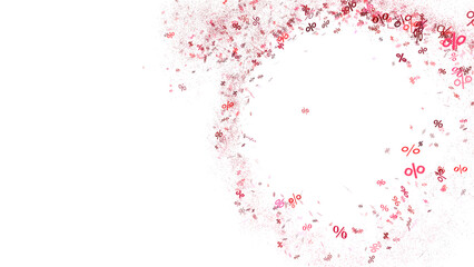 Blurred sale background. 3d transparent PNG